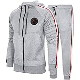 MANTORS Men's Hooded Athletic Tracksuit Full Zip Casual Jogging Gym Sweat Suits