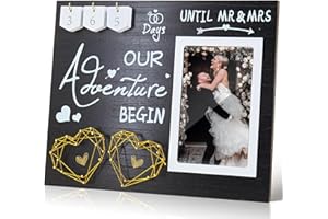 ZCPTZ Wedding Countdown Picture Frame Engagement Photo Frame MR & MRs frame Engagement Gifts for Couples Gifts for Newly Engaged Couple
