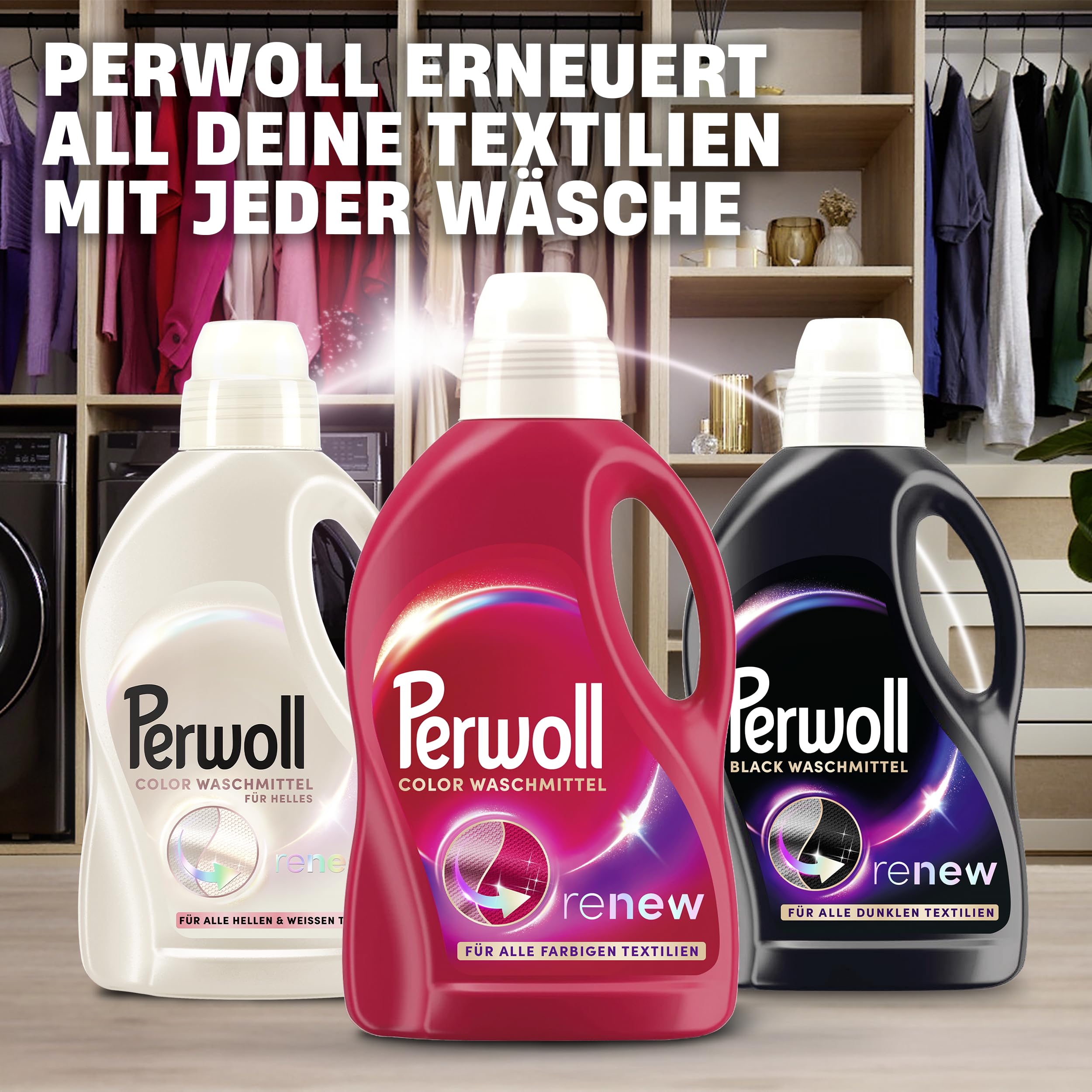 Perwoll Renew Color Waschmittel (27 Waschladungen), Feinwaschmittel reinigt schonend und erneuert Farben und Fasern, für alle farbigen Textilien, Waschmittel mit Triple Renew Technologie, 1 Stück 8