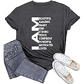 Wlen Inspirational Shirts for Women Motivational Tshirt I Am Beautiful Tee Tops