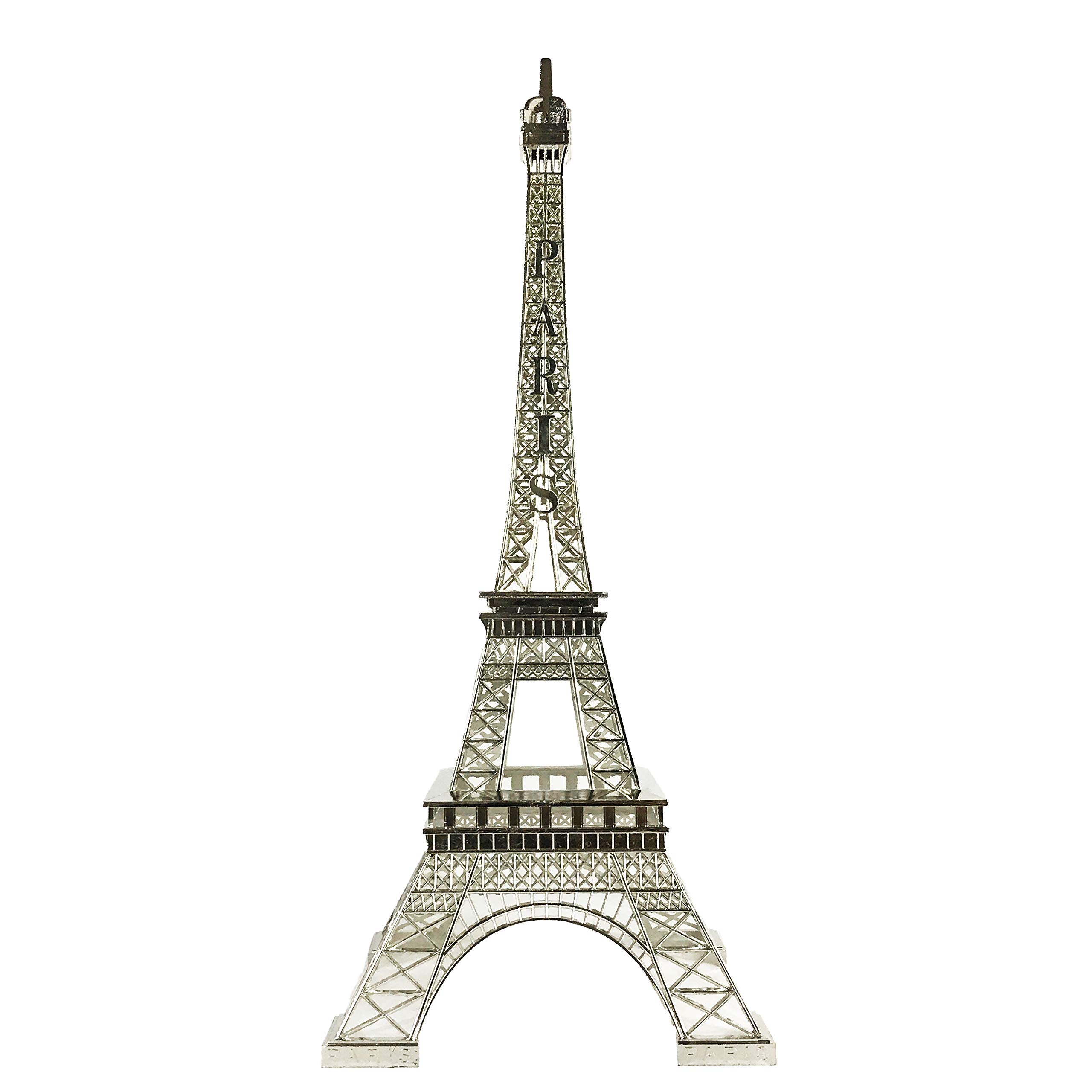 allgala 19 Inch 48CM Eiffel Tower Statue Decor Alloy Metal-Silver (EF19-86194)
