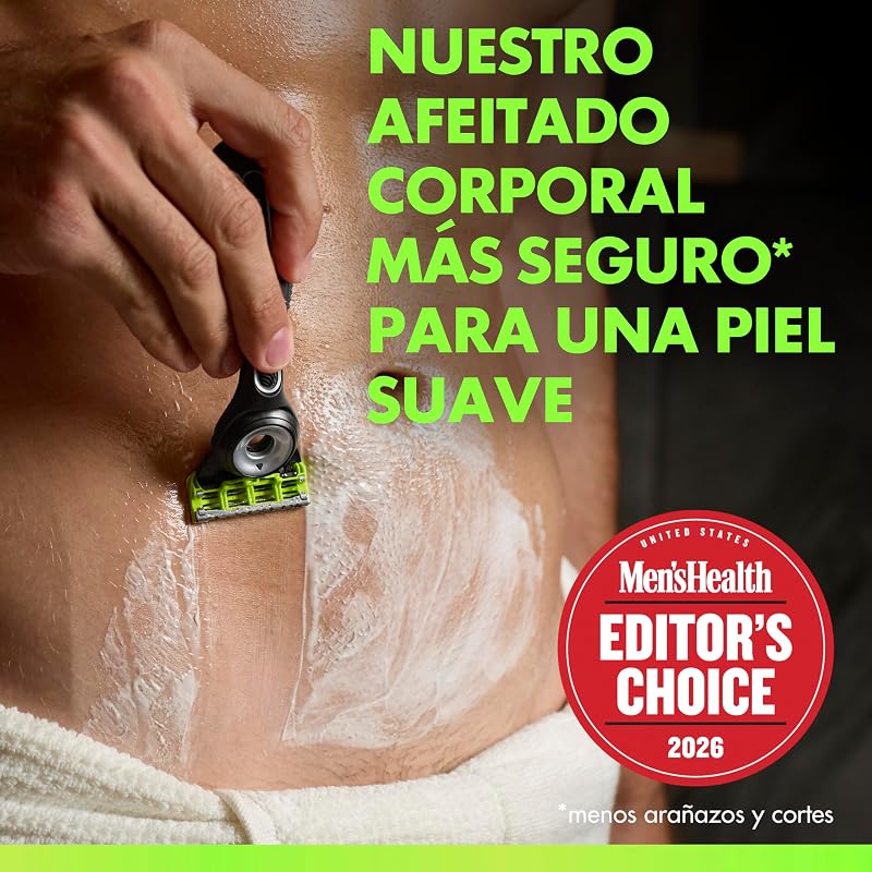 Labs Body + Intimate Men's Body Razor, 8 recargas