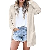 Dimur Cardigan Sweaters for Women Lightweight Open Front Waffle Knit Cardigans Casual Loose Fall Outfits for Women 2025
