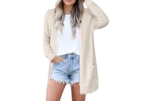 Dimur Cardigan Sweaters for Women Lightweight Open Front Waffle Knit Cardigans Casual Loose Fall Outfits for Women 2025