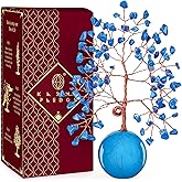 Crystal Tree of Life Home and Office Decor Gifts for Women, Turquoise Chakra Healing Stones Feng Shui Bonsai Tree for Positive Energy, Money, Good Luck, Christmas Decor, Birthday Gifts for Mom