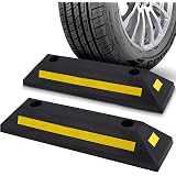 Pyle Heavy Duty Rubber Vehicle Stopper Tire Block For Cars And Trucks PCRSTP11