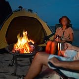 Yaheetech Outdoor Fire Pit Round 54 cm Steel Patio Heater Garden view 4