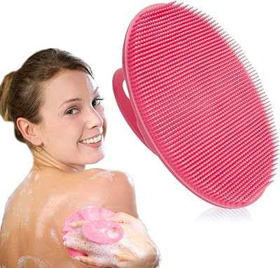 INNERNEED Soft Silicone Body Cleansing Brush Pink Exfoliating Massage