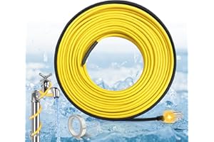 YeloDeer 4 Ft Pipe Heat Cable for Water Pipe Freeze Protection, Self-Regulating Heat Tape for Metal and Plastic Pipes, Anti-Freeze Pipe Heating Trace System 6W/Ft 120V
