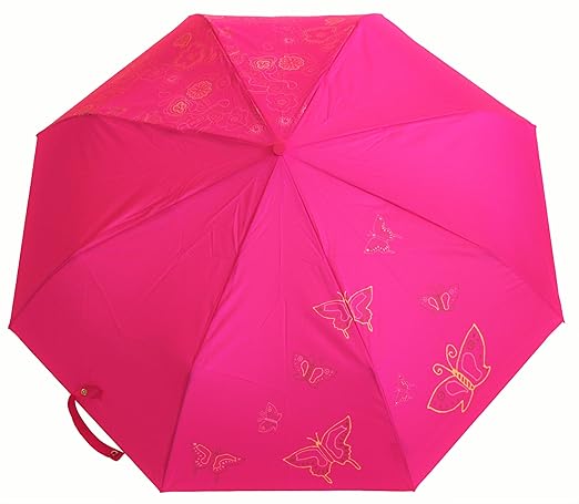 Sophia Pink Auto Open Auto Close 3 Fold Umbrella