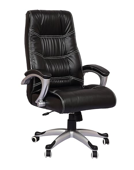 High Back Executive Chair in Black Leatherette