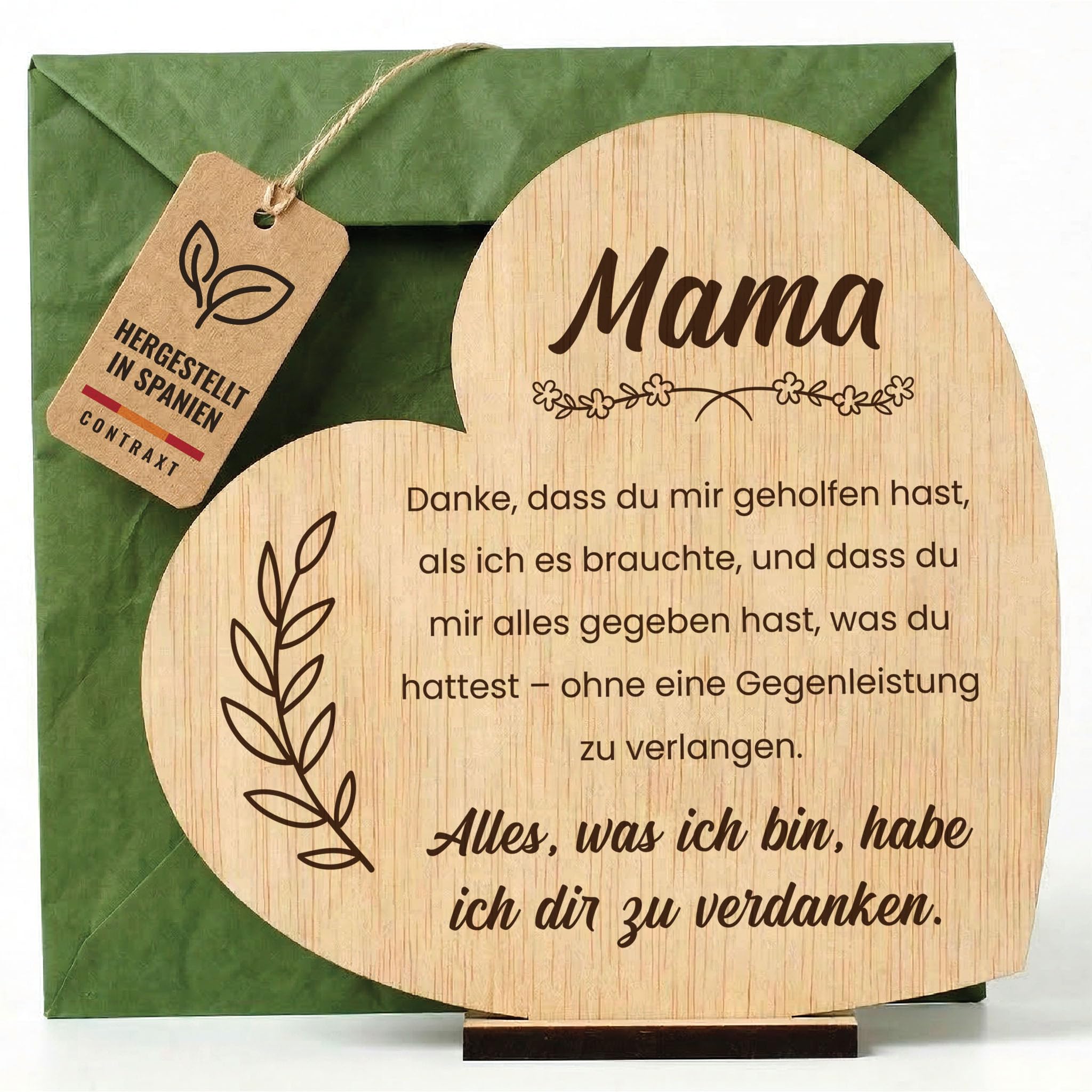CONTRAXT Mutter karte Geschenke für mama. alles gute karte geschenk muttertag holz karte geschenk geburtstagskarte mama geschenk glückwunschkarte gutschein muttertag (Mama)