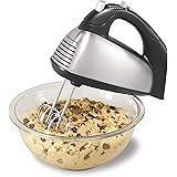 Hamilton Beach Classic 6-Speed Electric Hand Mixer with Snap-On Storage Case, Brushed Stainless, Traditional and Wire Beaters