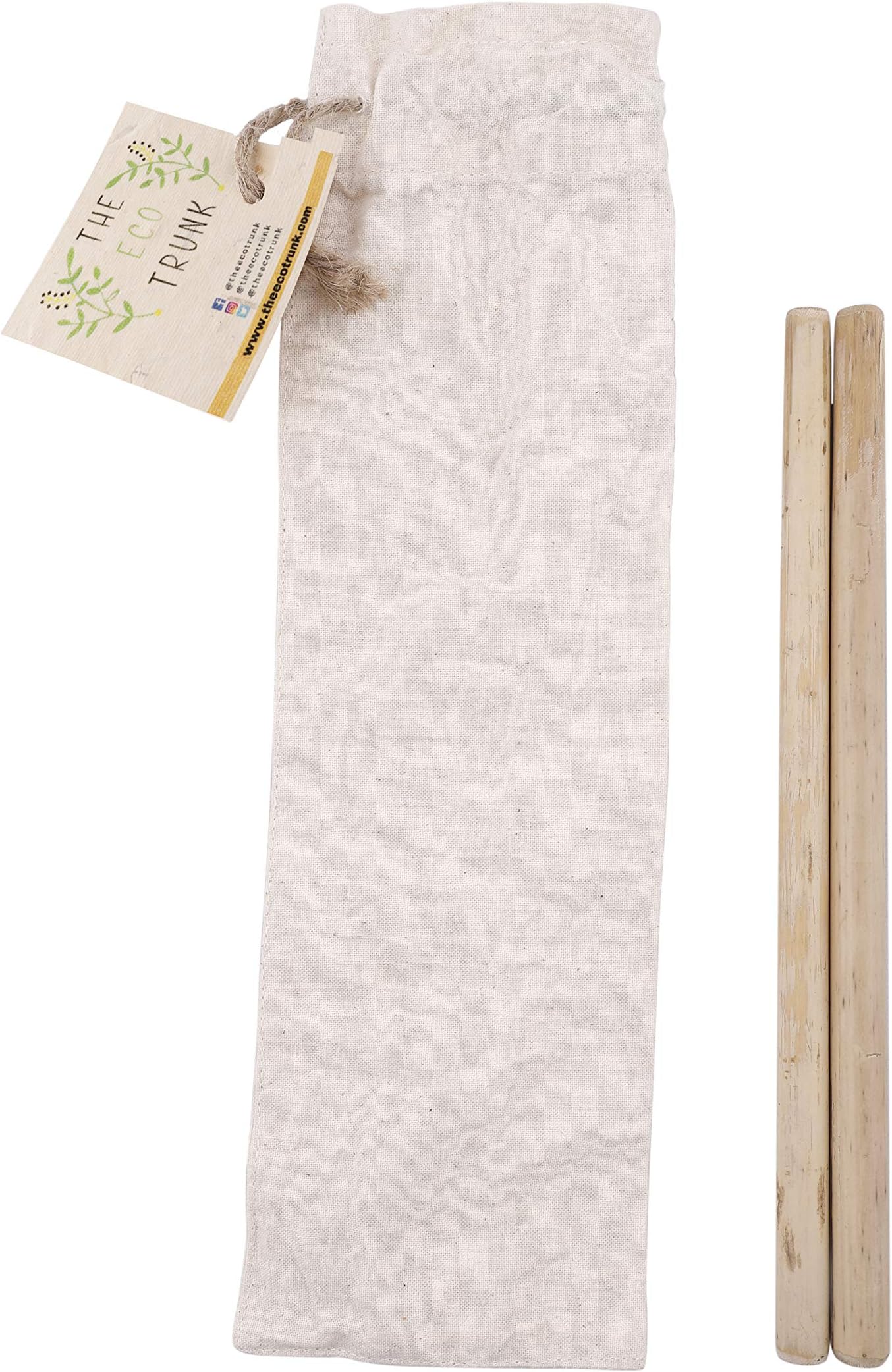 The Eco Trunk - Reusable, Eco-Friendly Bamboo Straws - Set of 2