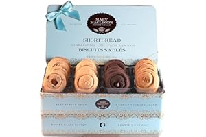 Blue Signature Tin of Mary Macleod's Shortbread Handcrafted, Premium All-Butter Assorted Cookies | 2 Layers | 48 Assorted Sho