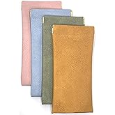 ZMQPAKL Glasses Case,Sunglasses Case,Travel Portable Leather Squeeze Top Soft Eyeglass Cases