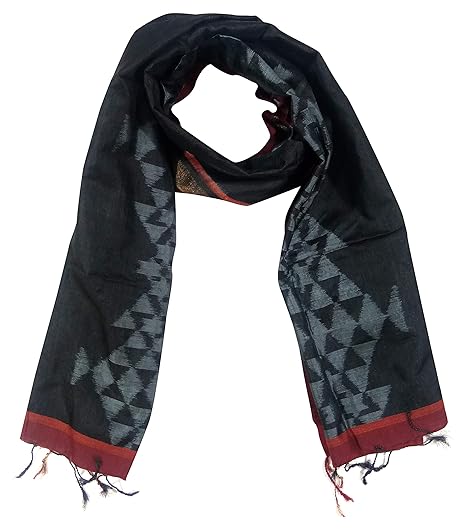 Odisha Handloom Ikkat Womens Stole (Multi-Coloured, orissa art 09)