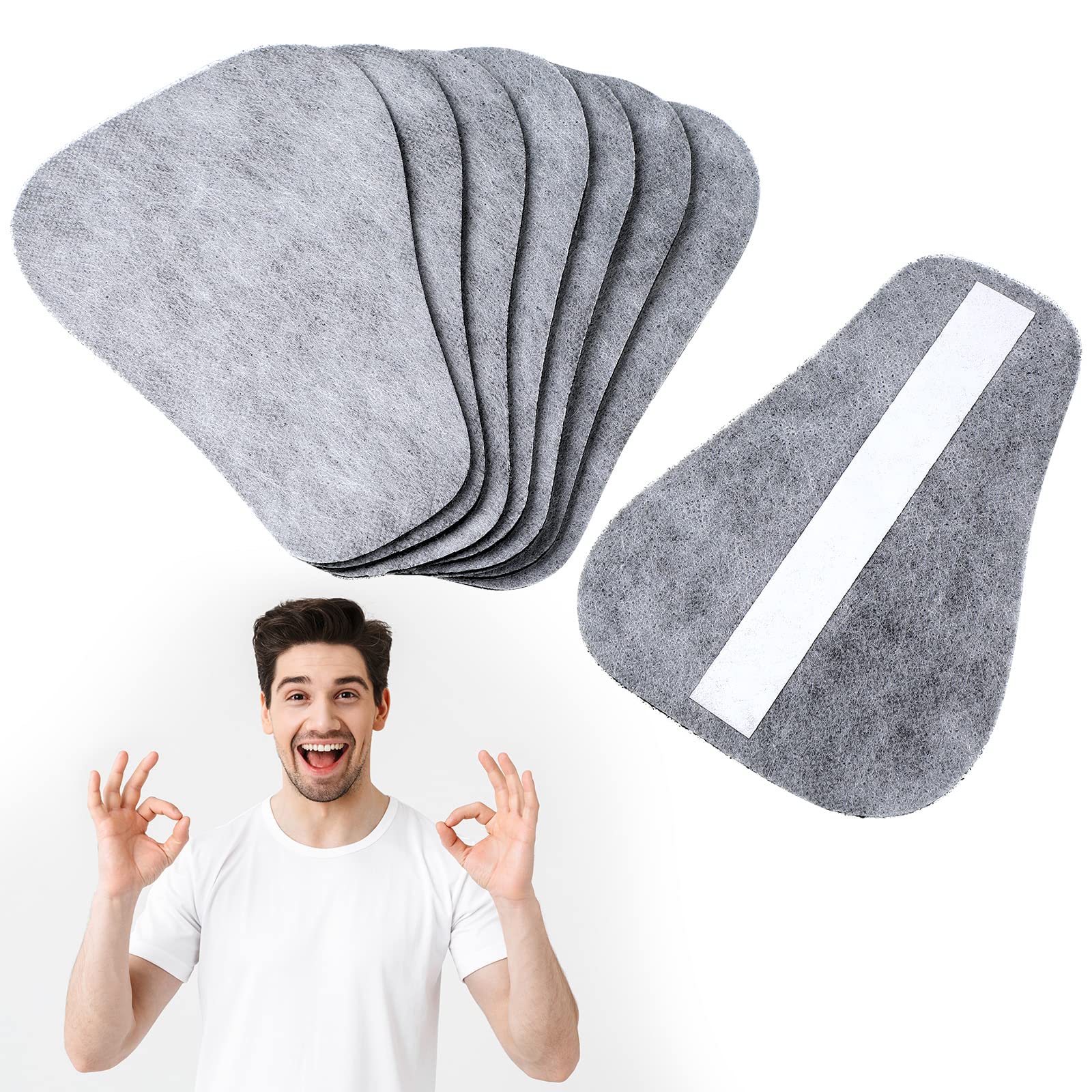 Jutom 8 Pcs Charcoal Underwear Flatulence Pads Deodorizer Women Men High Absorption Charcoal Pad Flatulence Filtering Absorb Odor Unpleasant Smells for Adults Home Car Pet Bathroom Basement(Gray)