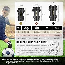 Soccer Shin Guards for Youth Kids Toddler, Upgraded