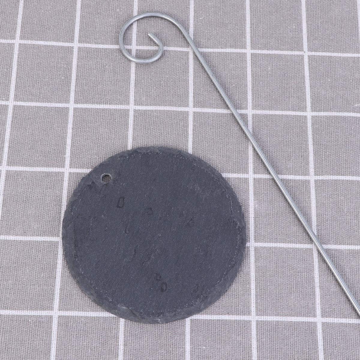 Rund Yardwe Schiefer Pflanzenschilder Pflanzenetiketten Kräuterschilder