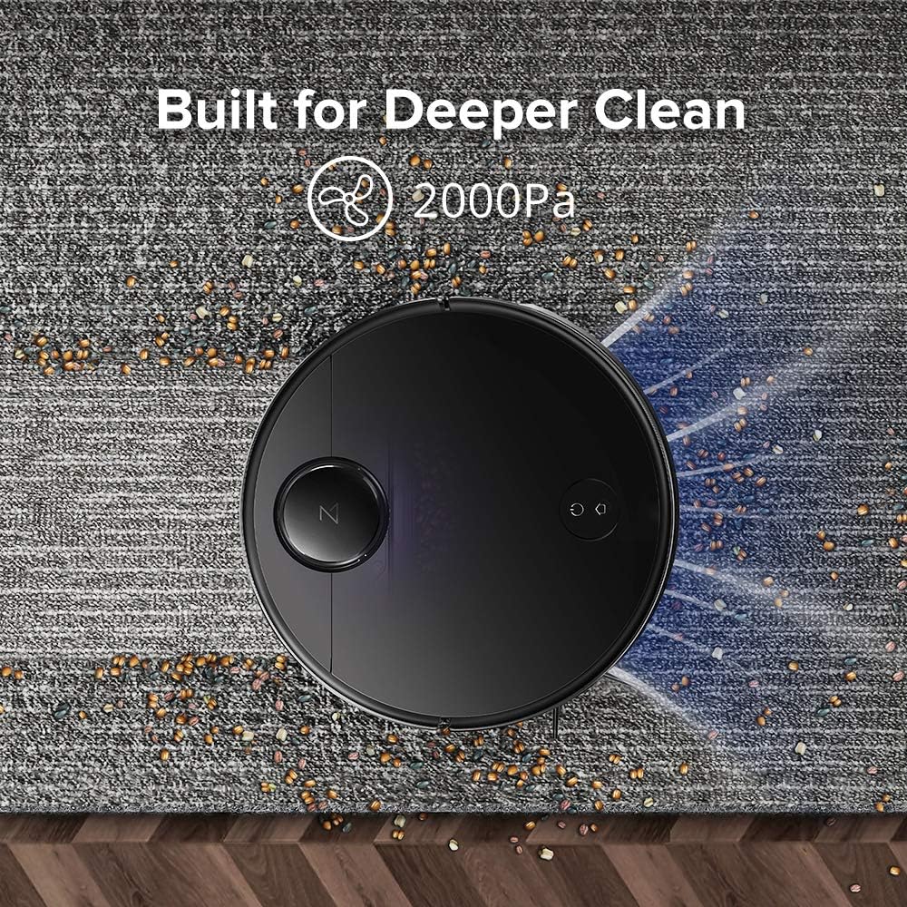 Roborock S4 Robot Vacuum, Precision Navigation, 2000Pa Strong Suction, Robotic Vacuum Cleaner with Mapping, Ideal for Pet Hair, Low-Pile Carpets & Most Floor Types -