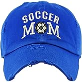ALLNTRENDS Soccer Mom Hat Embroidered Distressed Dad Hat Women's Baseball Cap
