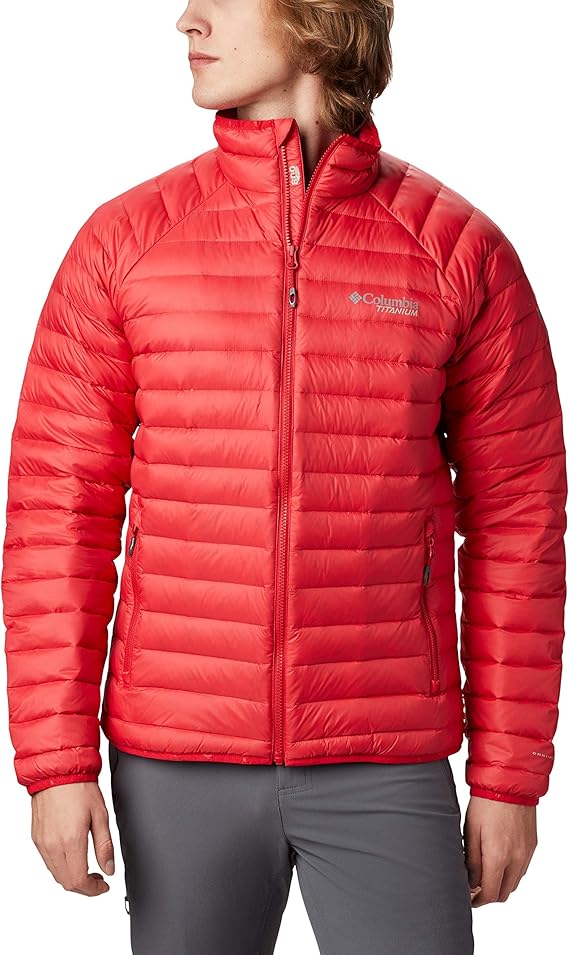 Columbia Men's Alpha Trail Down Jacket, Mountain Red, Medium at Amazon