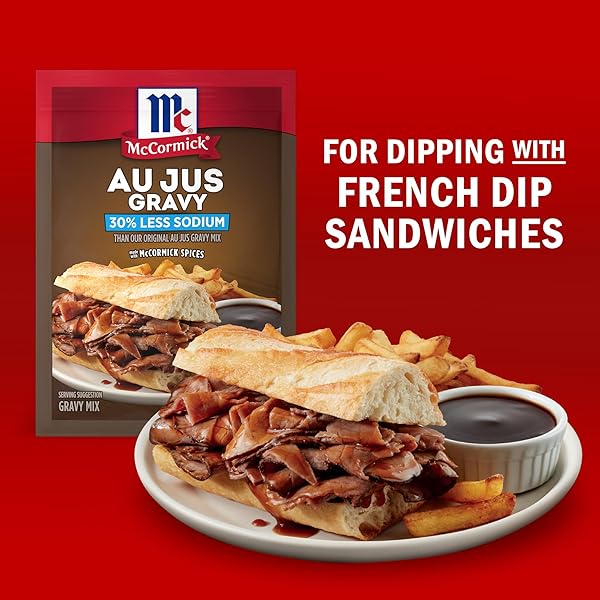 MCCORMICK 30% LESS SODIUM AU JUS GRAVY MIX, 1 OZ