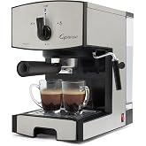 Capresso 117.05 Stainless Steel Pump Espresso and Cappuccino Machine EC50, Black/Stainless