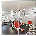 BOMINICA Home Gym Mirror, 48" x 24" x 2PCS, Large Activity Mirror for Yoga, Wall Mounted Frameless Mirror for Home Gym, Dancing Room, Garage, Bedroom, Bathroom (48" x 24", 2PCS)