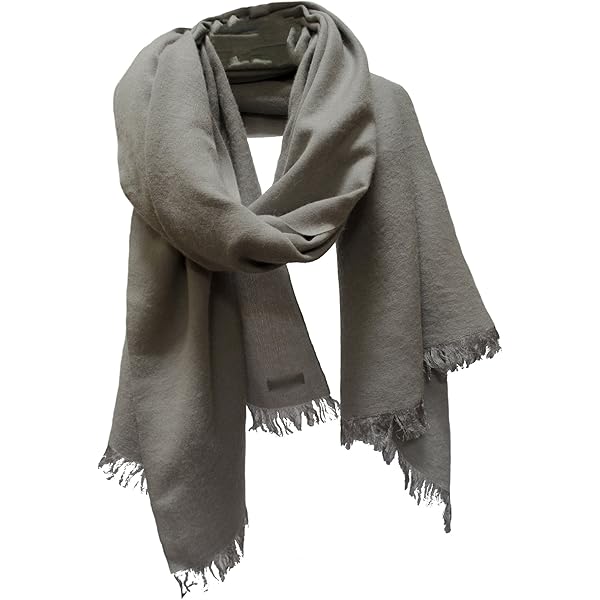 Luxury Grade Silk Wool Shawl Scarf Wrap Stole Beige at