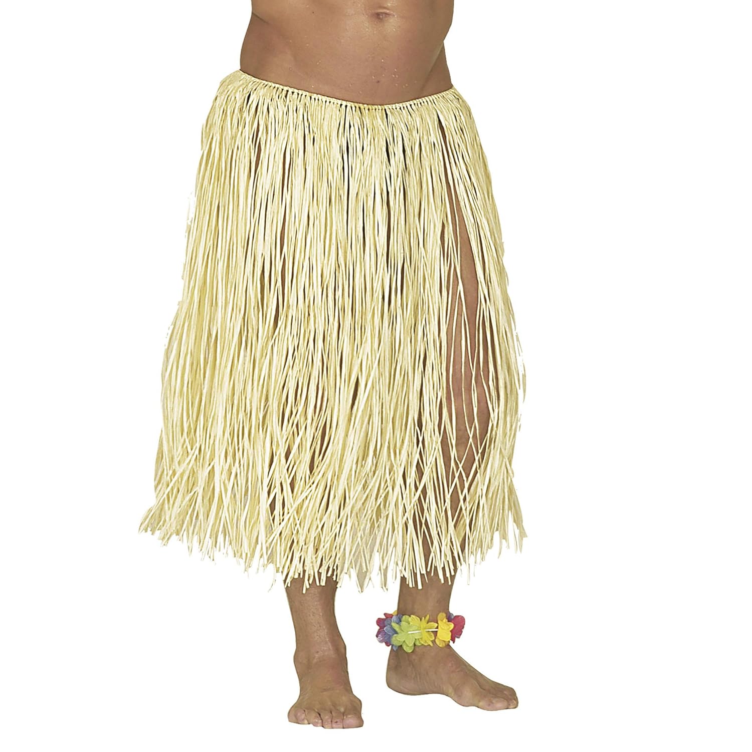 78cm Straw Colour Men's Hawaiian Skirt Home & Kitchen