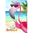 Hausflagge „Hello Summer“ Mit Flamingo – 71,1 X 101,6 Cm, Aus Wetterfestem Polyester, Für Garten & Terrasse