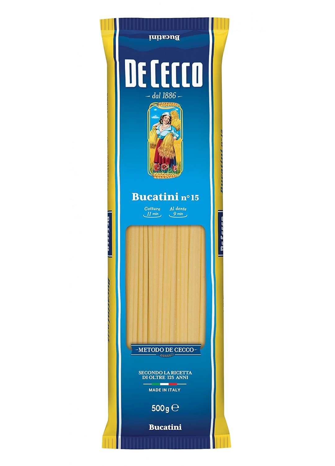 10x Pasta De Cecco 100 Italienisch Bucatini n. 15 Nudeln 500g Amazon