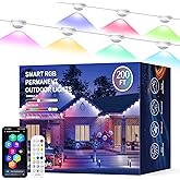 JOH Permanent Outdoor Lights, 200FT RGB+IC Smart LED Outdoor Lights with App/Remote Control, DIY Scene Modes Lighting & IP67 Waterproof, Eaves Light for Christmas, Holiday, Daily Decorations