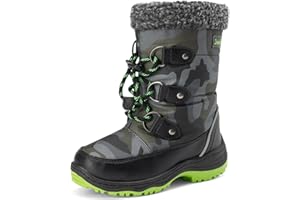 DREAM PAIRS Boys Snow Boots Camouflage Slip Resistant Faux Fur Lined Winter Shoes for Little/Big Kid