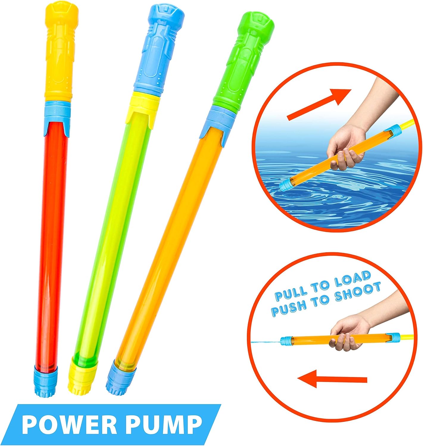 JOYIN 18 Pack Water Soaker Bulk 16.5'' Super Water Blaster Squirt Guns, Summer Outdoor Swimming Pool, Backyard, Beach Water Game Water Fighting Play Toys: Toys & Games