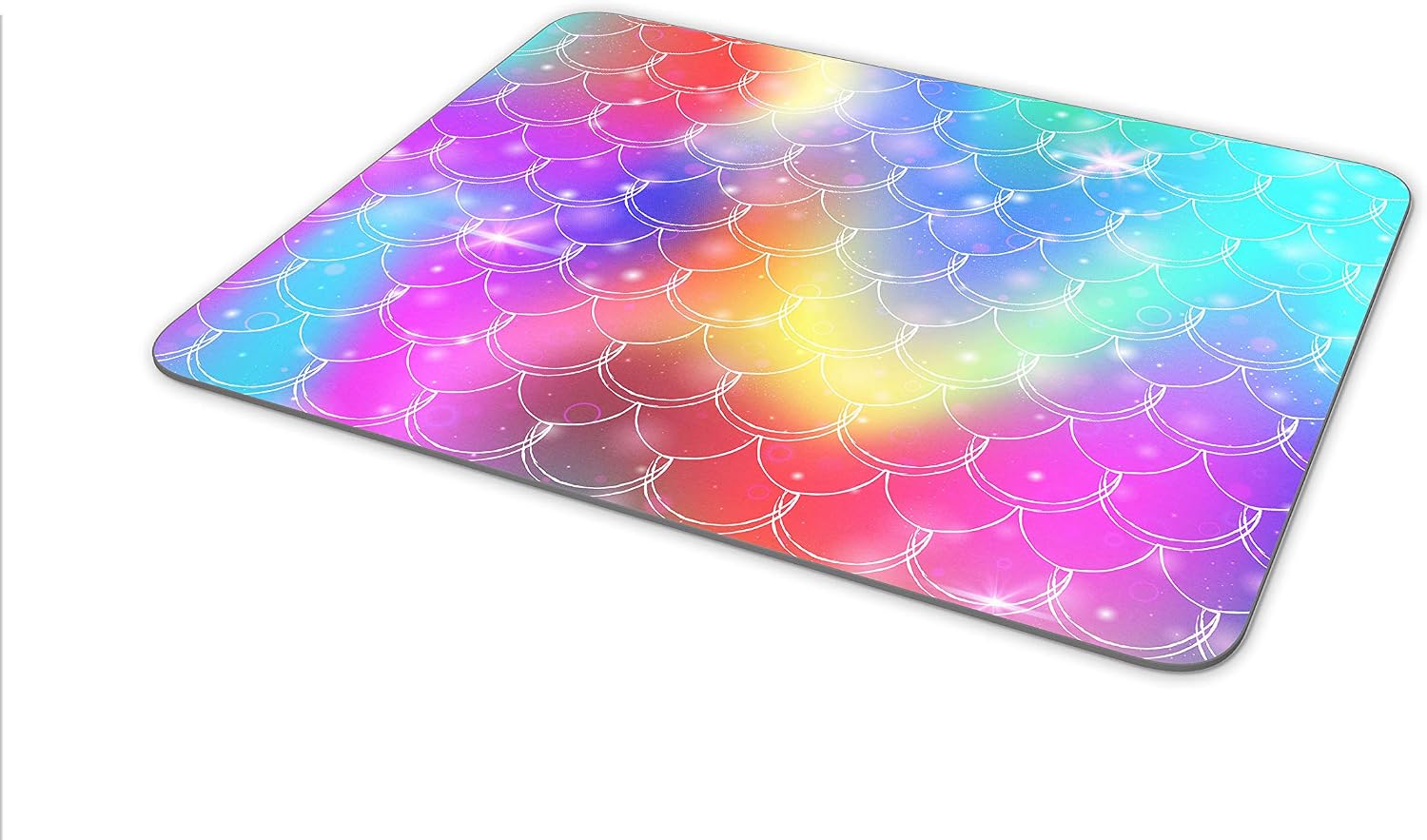 Destination Vinyl Ltd Mermaid's Tail Mermaid Rainbow Glitter Mouse Mat Pad - Fun Computer #14352, Multicolor, 23.5cm x 19.6cm x 5mm - Image 5