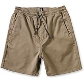 Volcom Boys' Frickin Elastic Waist 15 Inch Chino Short, Khaki