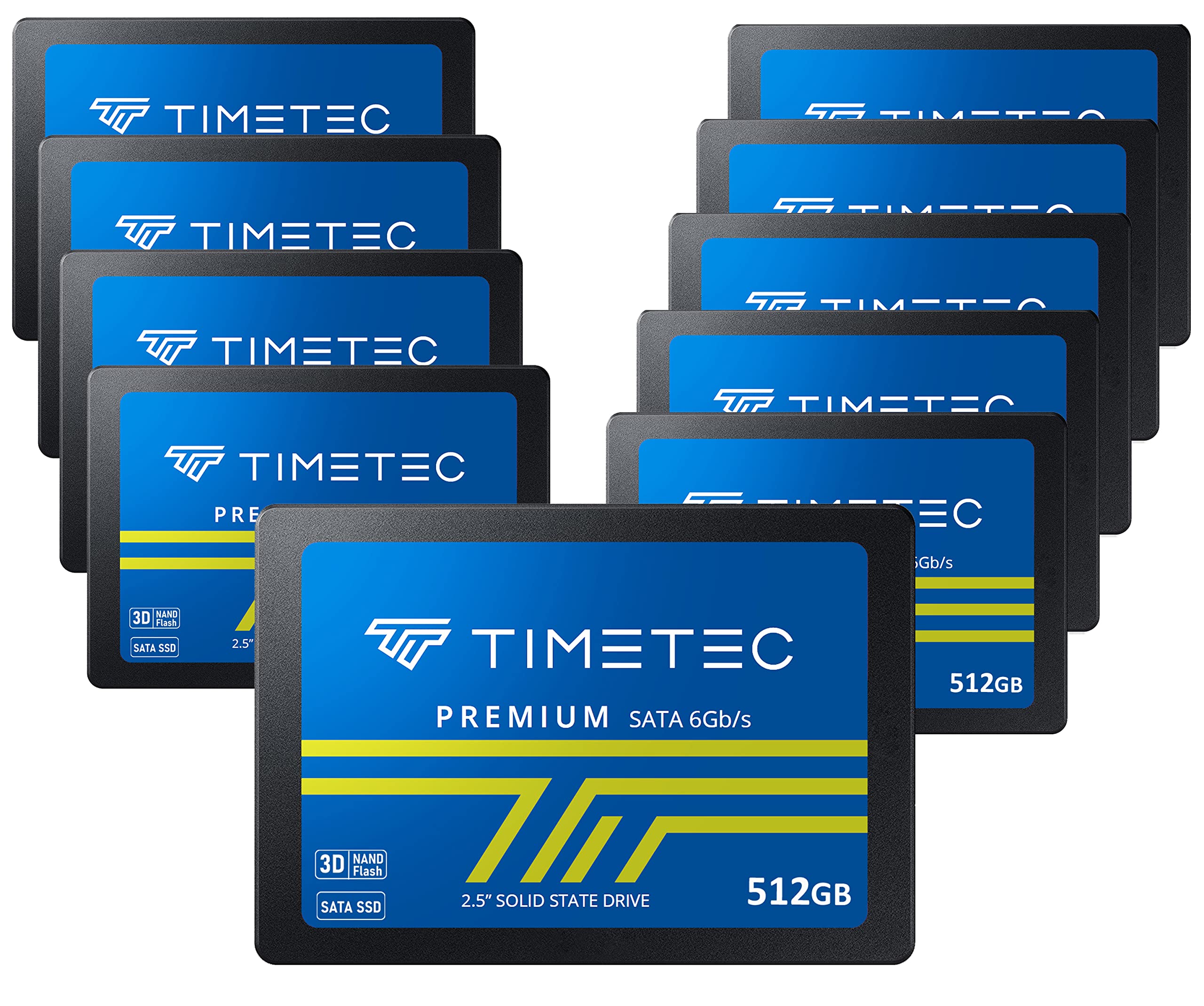 Timetec 512GBx10 (10 Pack) SSD 3D NAND SATA III