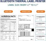 JADENS Bluetooth Thermal Label Printer 4x6 203 DPI for Shipping & Labels view 5