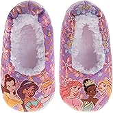 Josmo Slipper Socks for Girls - Plush Soft Cozy SlipOn Sock Slippers with Grip - Stitch Minnie Disney Princesses (Sizes: 5-10 Toddlers / 11-13 Little Kid / 1-5 Big Kids)