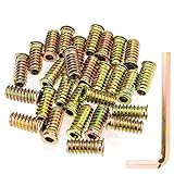 Kindroufly 1/4"-20 x 25mm Threaded Inserts, Nut