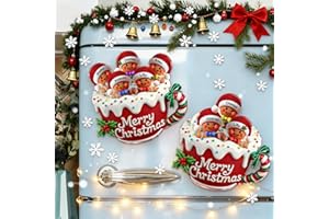 XRLSG Custom Christmas Magnets for Fridge Personalized Gingerbread Family Decal with Name Xmas Refrigerator Magnets for Holid