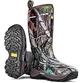 WOVENPAK Rubber Boots for Women, Waterproof Rain Boots Women with Steel Shank, Insulated Hunting Boots, Neoprene Garden Mud Boots All Season for Hunting, Gardening, Farming, Size 6-11