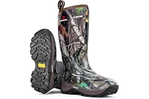 PW WOVENPAK WOVENPAK Rubber Boots for Women, Waterproof Rain Boots Women with Steel Shank, Insulated Hunting Boots, Neoprene Garden Mud Boots All Season for Hunting, Gardening, Farming, Size 6-11