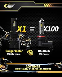Cougar Motor H4 LED Bulbs, 9003 Lights Bulb 18000LM