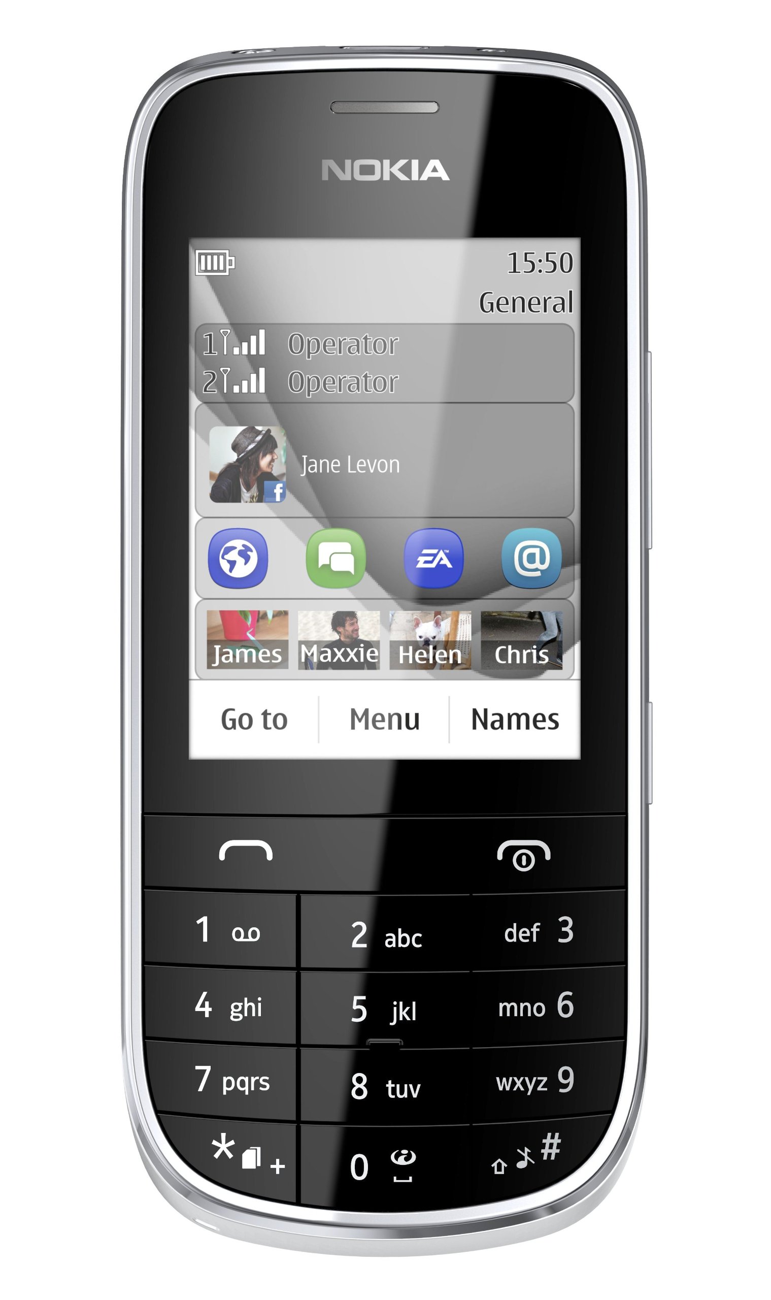 Nokia Asha 202 Dual SIM Capable SIM Free Mobile Phone - Silver/White