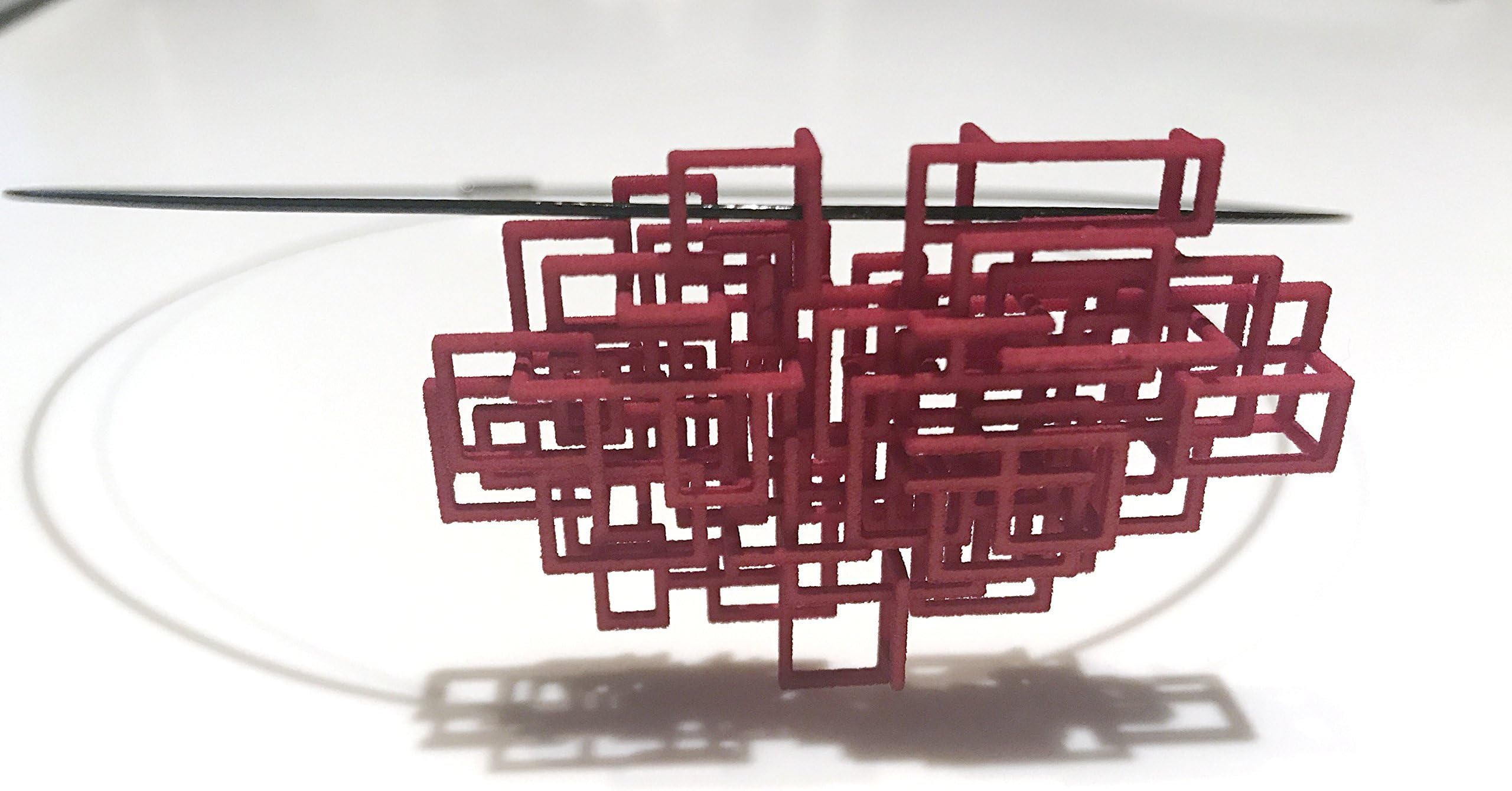 3D Printed Red Circuit Pendant