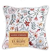 Maison d' Hermine Decorative Pillow Covers 20 x 20 inch Square 100% Cotton Throw Pillow Covers with Invisible Zipper for Living Room Couch Chair Sofas Easter Decorations - Nellore